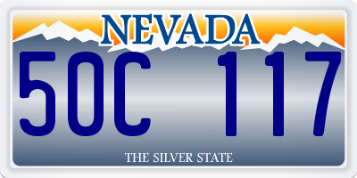 NV license plate 50C117