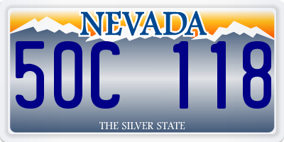 NV license plate 50C118
