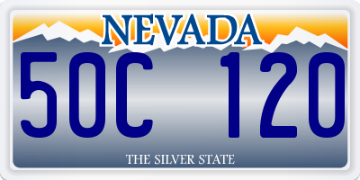 NV license plate 50C120