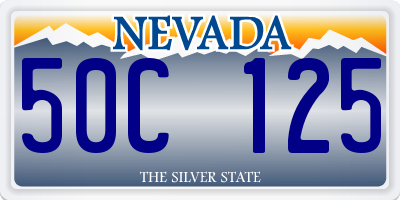 NV license plate 50C125