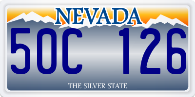 NV license plate 50C126