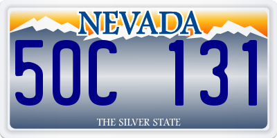 NV license plate 50C131