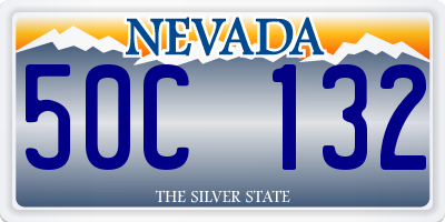 NV license plate 50C132