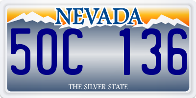 NV license plate 50C136