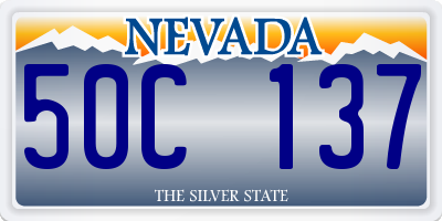 NV license plate 50C137