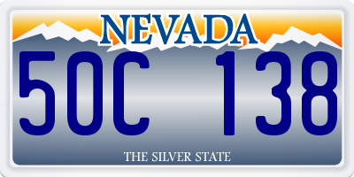 NV license plate 50C138