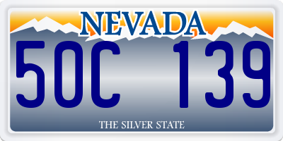 NV license plate 50C139