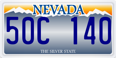 NV license plate 50C140