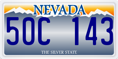 NV license plate 50C143