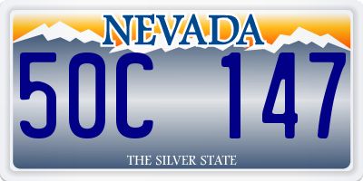 NV license plate 50C147