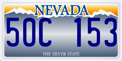 NV license plate 50C153