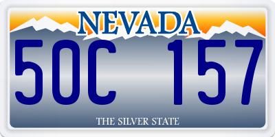 NV license plate 50C157