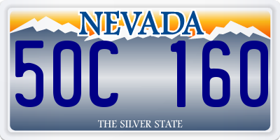 NV license plate 50C160