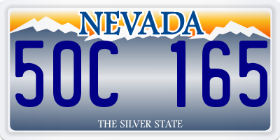 NV license plate 50C165