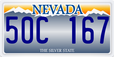 NV license plate 50C167