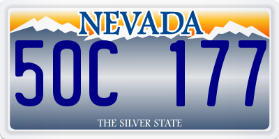 NV license plate 50C177