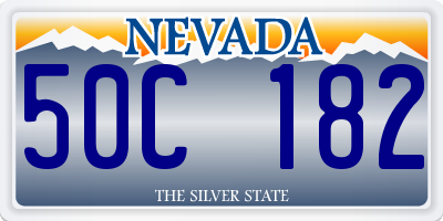 NV license plate 50C182