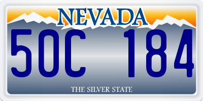 NV license plate 50C184