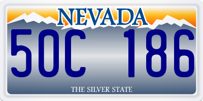 NV license plate 50C186