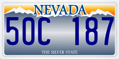 NV license plate 50C187