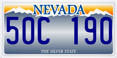 NV license plate 50C190