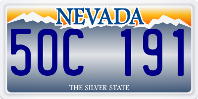 NV license plate 50C191