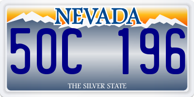 NV license plate 50C196