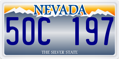 NV license plate 50C197