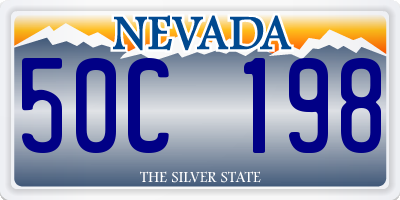 NV license plate 50C198