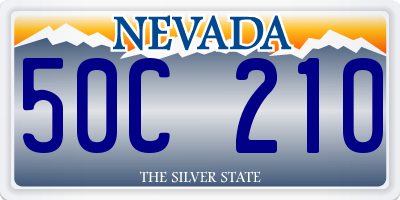 NV license plate 50C210