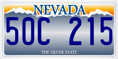 NV license plate 50C215