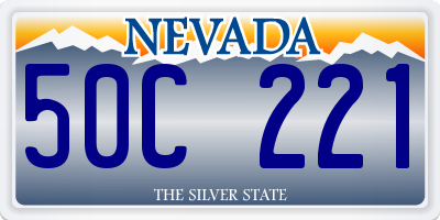 NV license plate 50C221