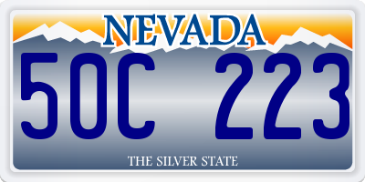 NV license plate 50C223