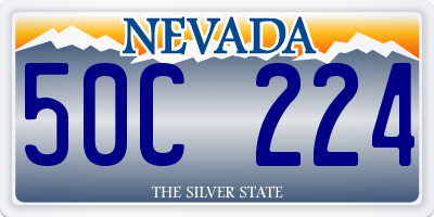 NV license plate 50C224