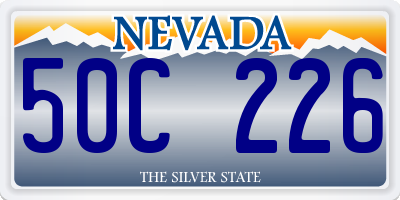 NV license plate 50C226