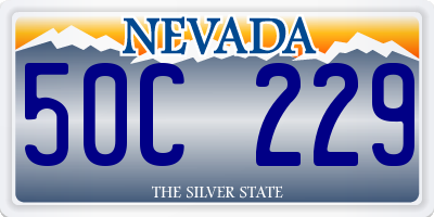 NV license plate 50C229