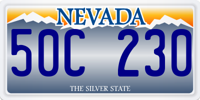 NV license plate 50C230