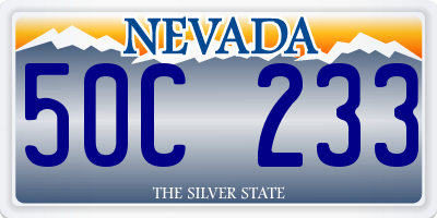 NV license plate 50C233