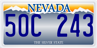 NV license plate 50C243