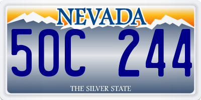 NV license plate 50C244