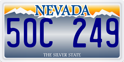 NV license plate 50C249