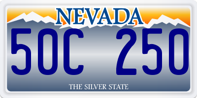 NV license plate 50C250