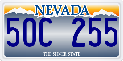 NV license plate 50C255