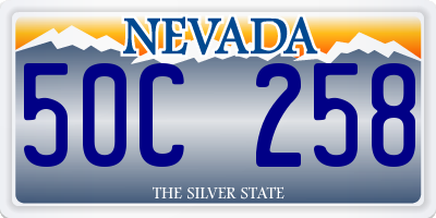 NV license plate 50C258