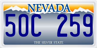 NV license plate 50C259