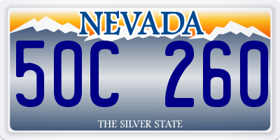 NV license plate 50C260