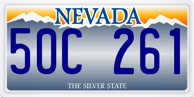 NV license plate 50C261