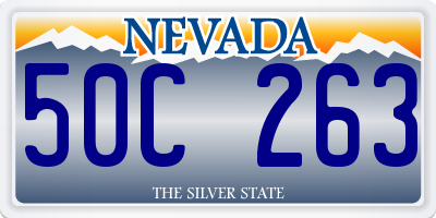 NV license plate 50C263