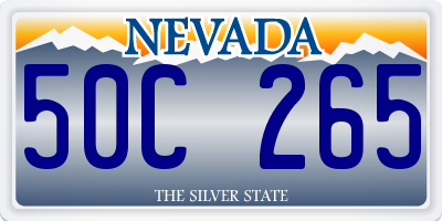 NV license plate 50C265