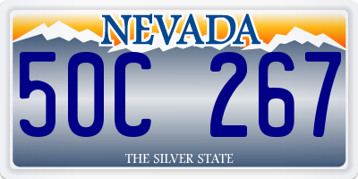 NV license plate 50C267